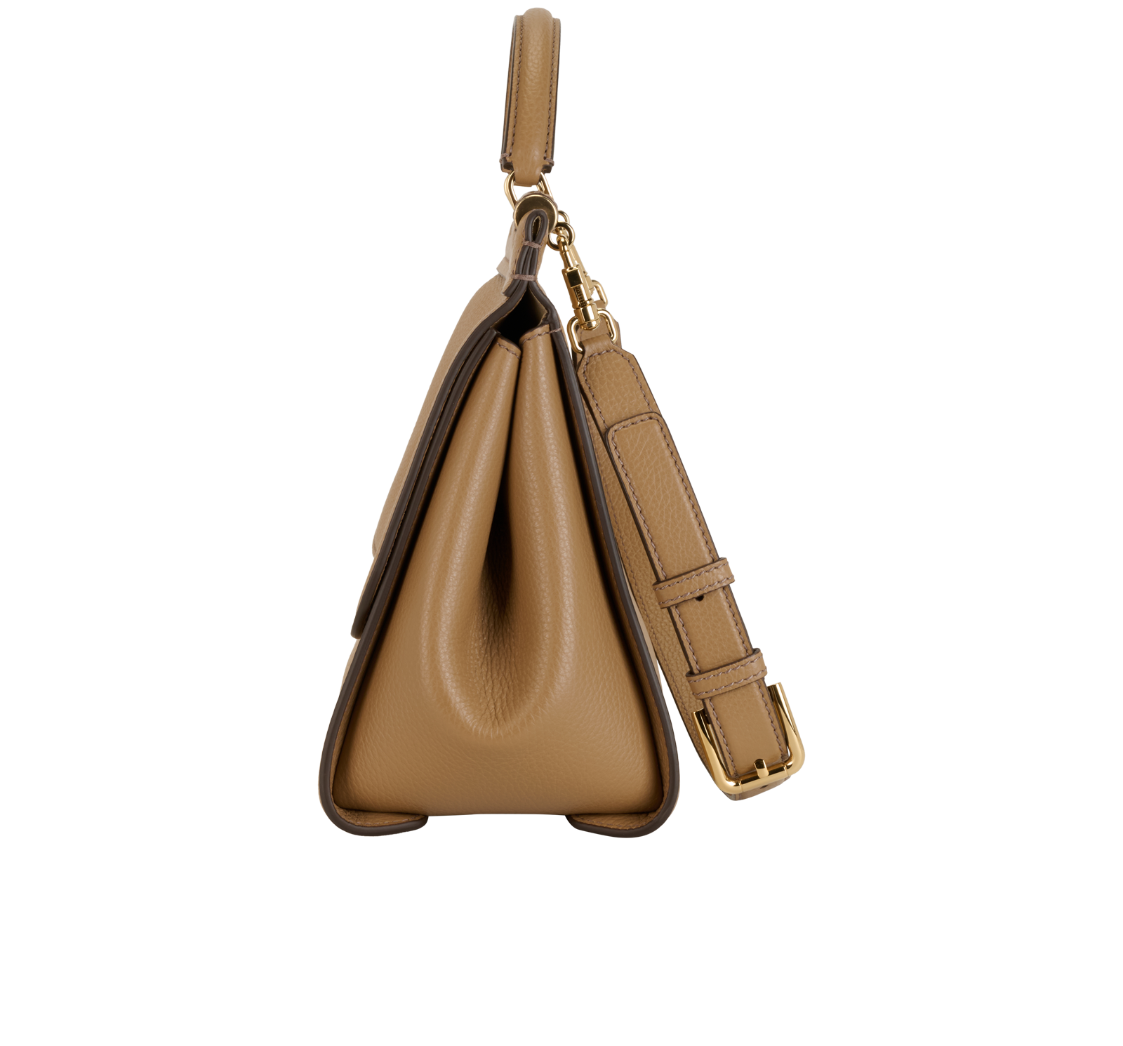 Sicily Top Handle Bag, &pound;695, Handbags, Beige, Leather, Bottom view